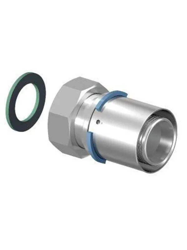 Uponor s-press plus adapter with swivel nut and flat sealing washer 25 mm x 34
