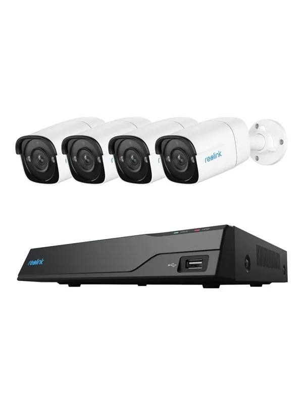 REOLINK NVS8-5MB4 PoE Surveillance Kit with 4x 5MP Bullet Cameras & 2TB NVR