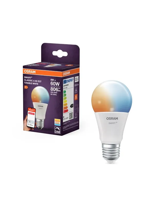 Osram SMART+ standard 806lm 9W/827-865 (60W) frosted E27 Zigbee