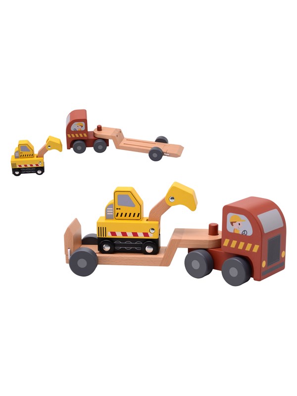 Jouéco Semi-trailer with excavator
