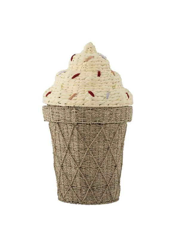 Bloomingville Mini - Cillie Basket w/Lid - Water Hyacinth