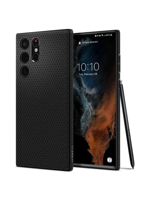 Spigen Liquid Air - matte black - Samsung Galaxy S22 Ultra