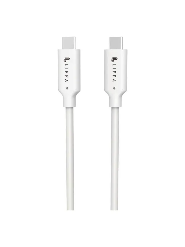 Lippa USB-C to USB-C 100W 10Gbps cable 1m White