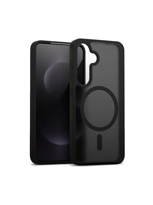 CRONG Hybrid Matte Magnetic - MagSafe Case Samsung Galaxy S25 FE (Black)