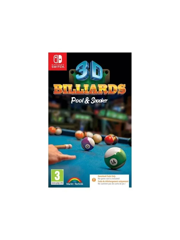 3D Billiards - Pool & Snooker (Code in a Box) - Nintendo Switch - Sport