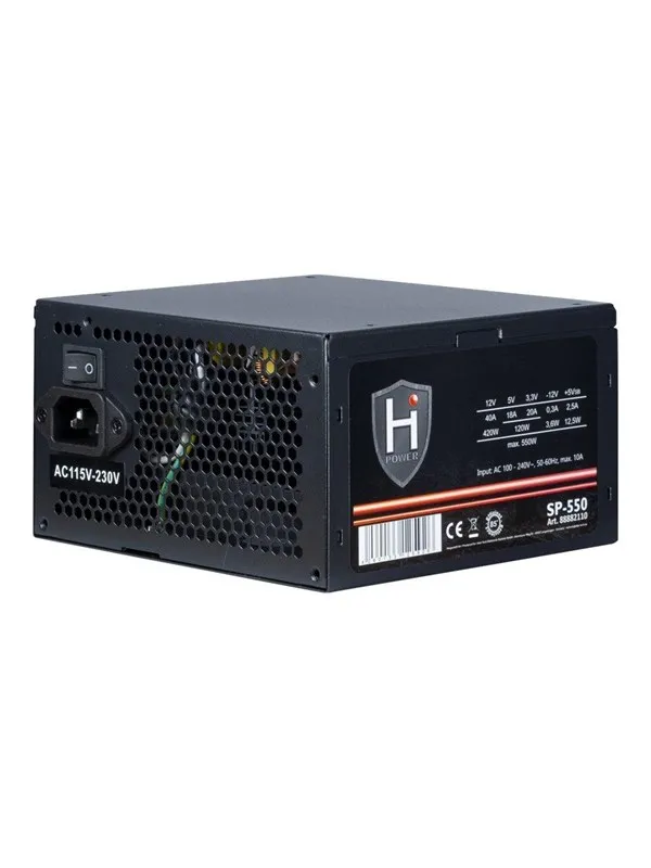 Inter-Tech HiPower SP-550 Strømforsyning (PSU) - 550 Watt - 120 mm - ATX 2.4 - 80 Plus