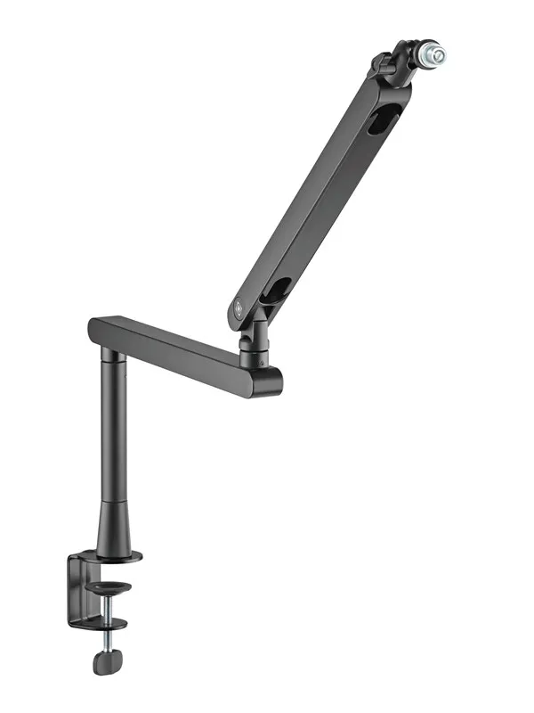 Deltaco GAMING Low-Profile Streaming Microphone arm with riser height extension adapter Black