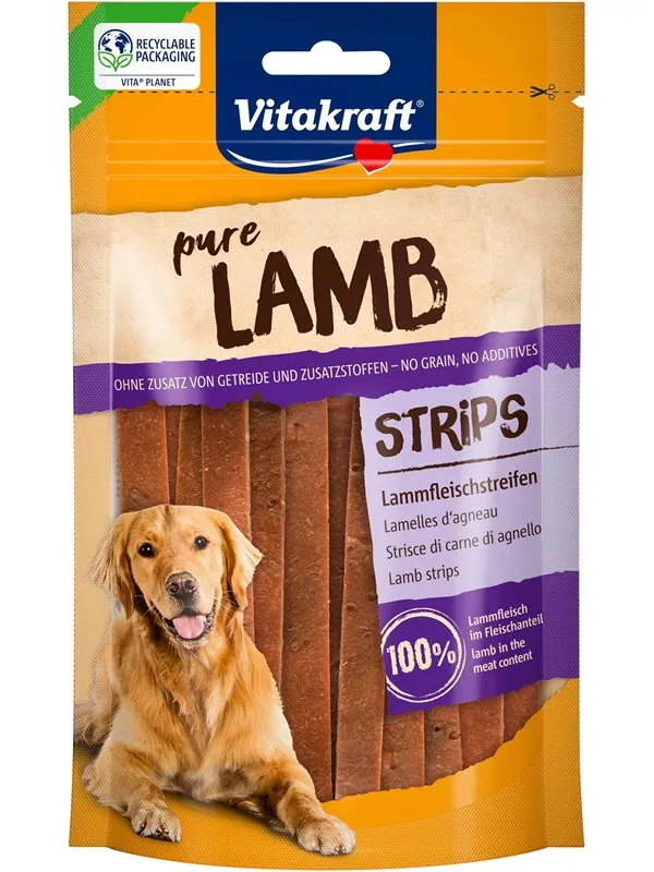 Vitakraft Pure Lamb Strips Lammekjøttstrimler 80g