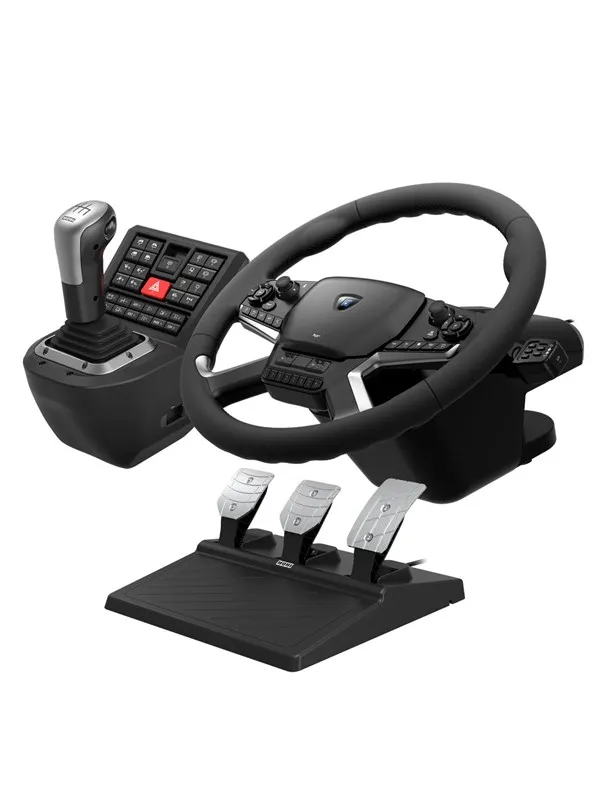 HORI Force Feedback Truck Control System - Wired Wheel, gamepad and pedals set - PC