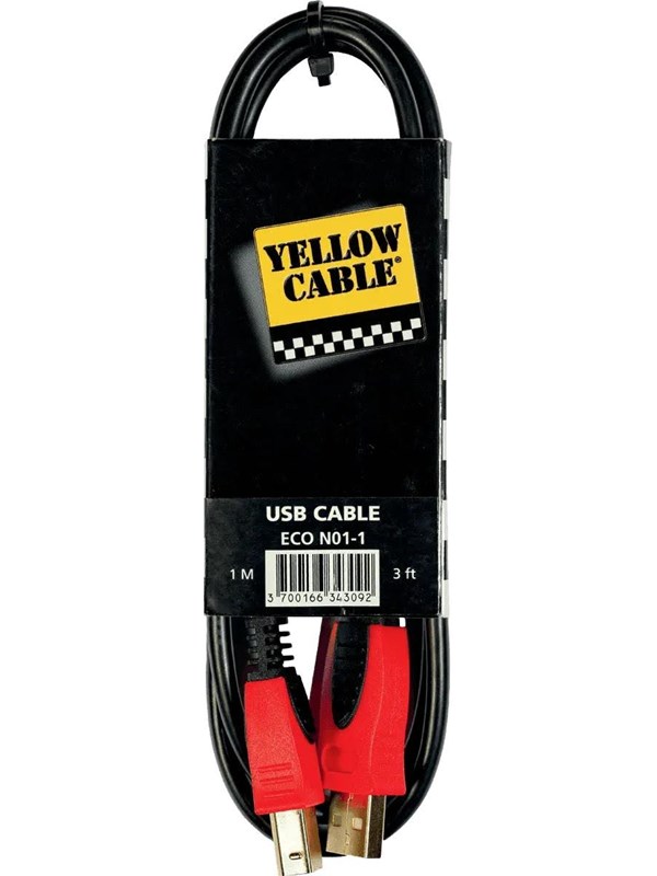 Yellow Cable N01-1 - USB a/b-kabel 1m.