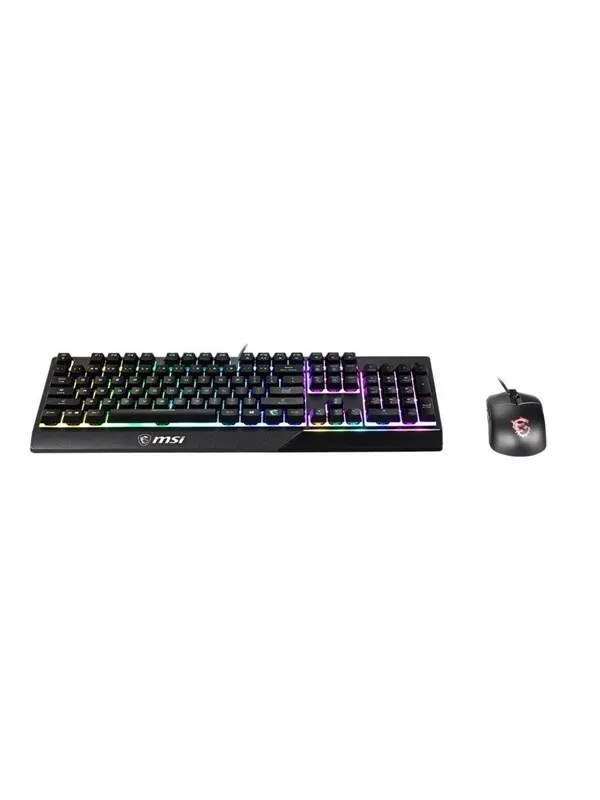 MSI Vigor GK30 combo - keyboard and mouse set - US - Tastatur & Mussett - Engelsk (USA) - Svart