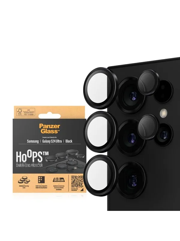PanzerGlass Hoops™ Camera Lens Protector Samsung Galaxy S24 Ultra | Black