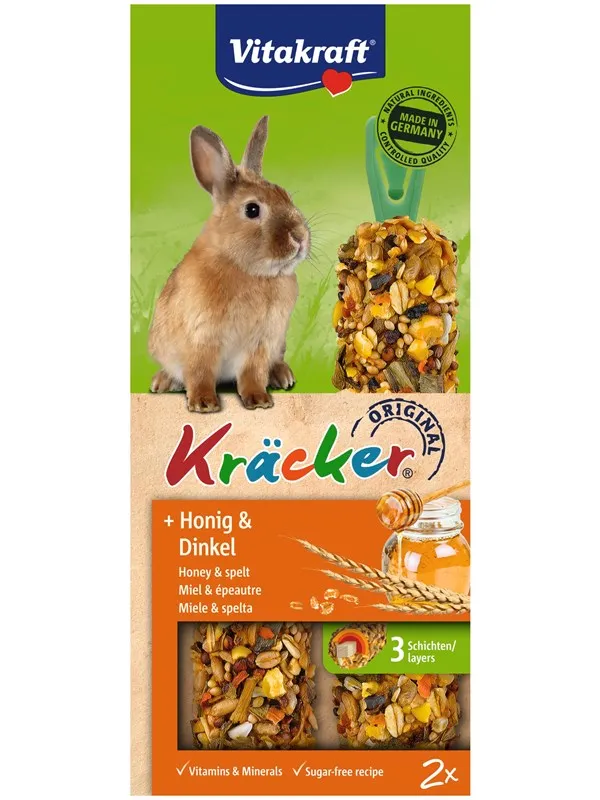 Vitakraft Kräcker Honning & Spelt til Dvergkaniner