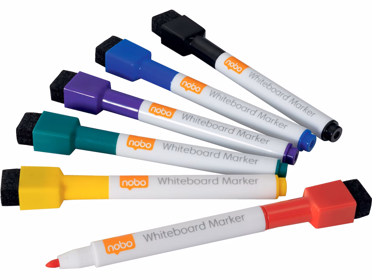 Nobo Mini Whiteboardpenner 6-pakning