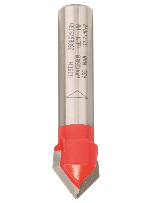 Bosch Expert for Wood V-notfres, 8 mm, D 12,7 mm, L 10 mm, G 44,5 mm, 90° 8 mm, D 12,7 mm, L 10 mm, G 44,5 mm, 90°