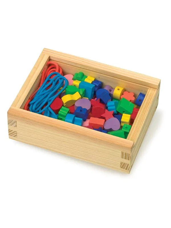 Small Foot - Wooden Thread Beads 84pcs.