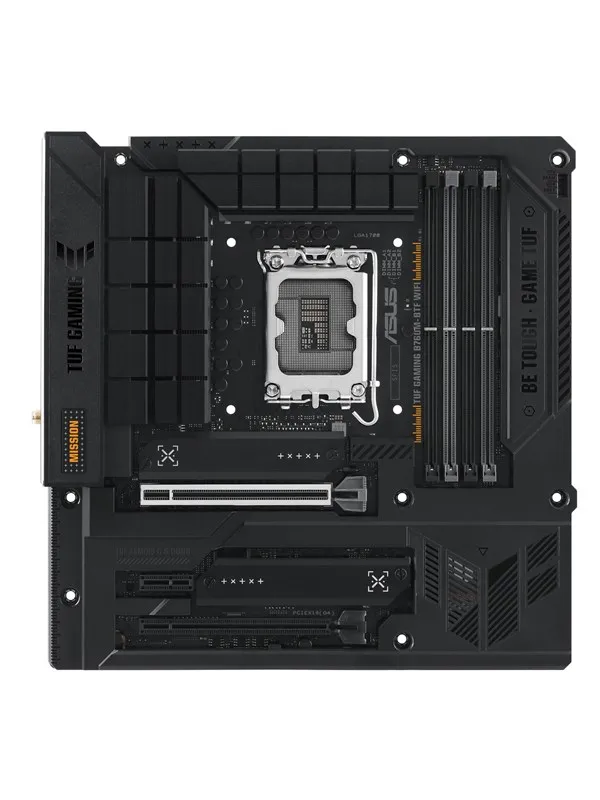 ASUS TUF GAMING B760M-BTF WIFI Hovedkort - Intel B760 - Intel LGA1700 socket - DDR5 RAM - Micro-ATX (BTF Standard)