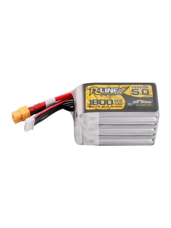 Gens ace &Tattu Lipo R-Line Version 5.0 1800mAh 22.2V 150C 6S battery with XT60 connector