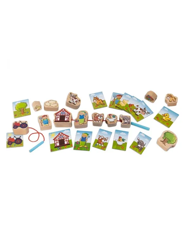 Eichhorn - Wooden Stringing Game 13 pcs.