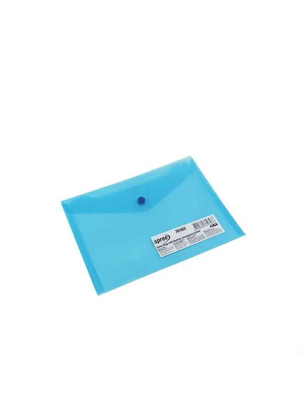 SPREE Envelope C5 plastic.12 pcs. clear. BLUE