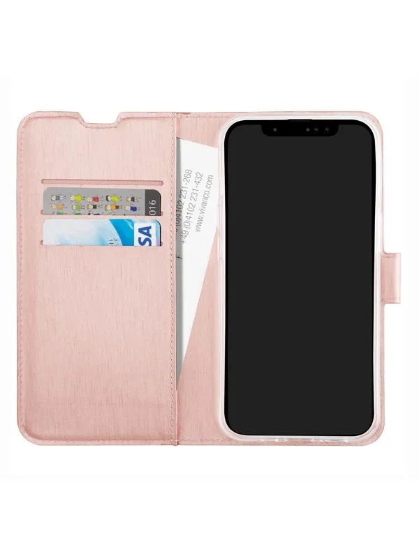 Vivanco Classic Wallet iPhone 15 Plus Rose Gold
