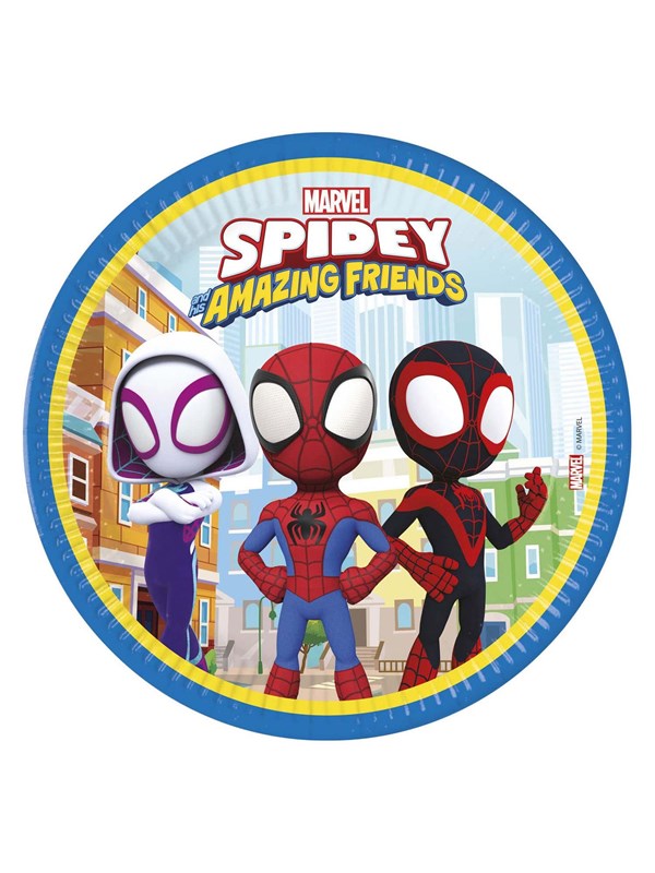 Globos Paper Plates FSC Spidey 8 pcs.