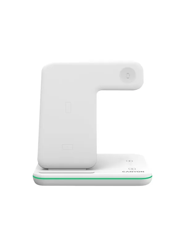 Canyon WS-303 wireless charging stand - 3-in-1 - 15 Watt - White