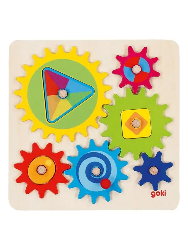 Goki Wooden Gears Puzzle 10 pcs.