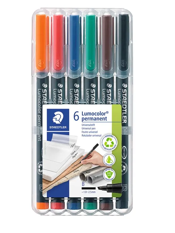 Staedtler Universal pen Lumocolor perm B 6pcs