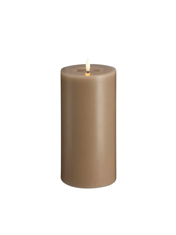 Moods & More LED pillar candle - Melted Sand - 99x200 mm