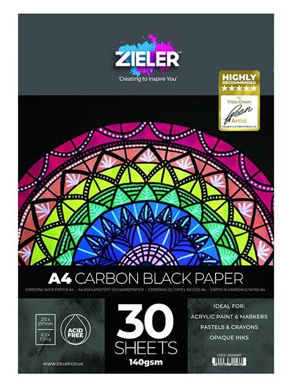 Zieler Black paper pad A4 30 sheets140g
