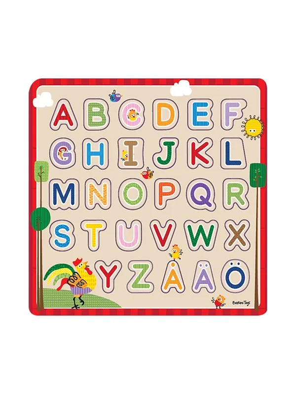 Barbo Toys Classic Wooden ABC Puzzle (Swedish)