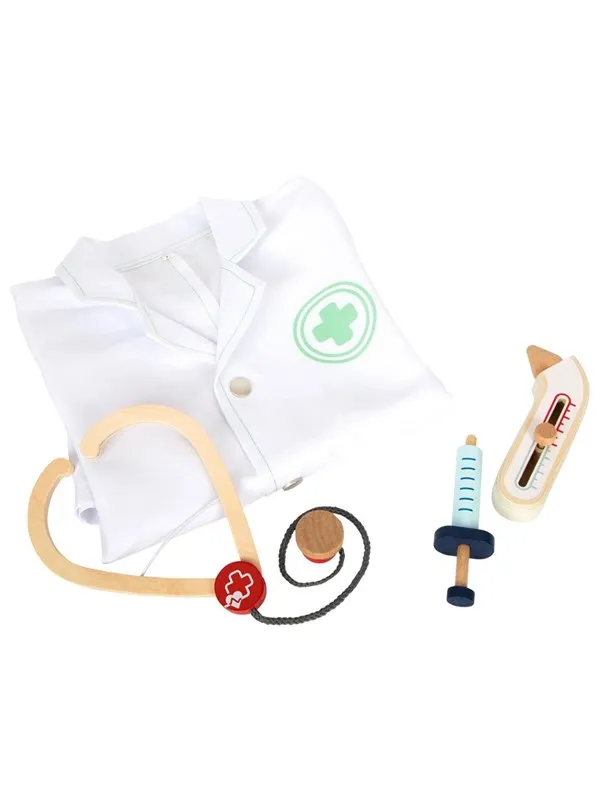 Small Foot - Doctor's Coat with Wooden Accessories