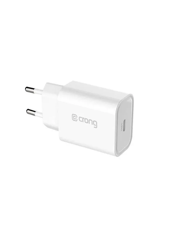 CRONG USB-C Travel Charger - USB-C Power Delivery 20W Wall Charger (White)