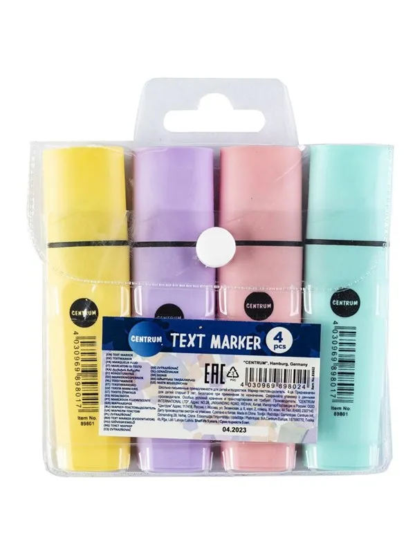CENTRUM Highlighter 1-5mm. 4ass. PASTEL