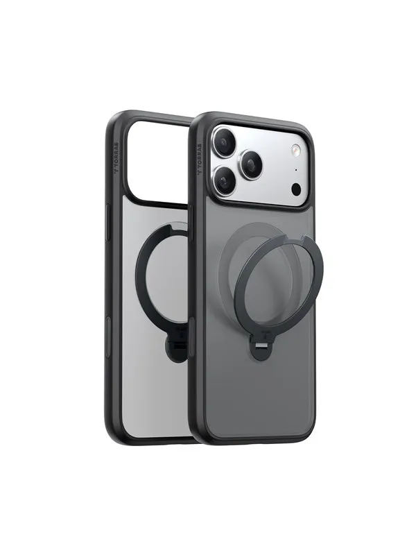 Torras Ostand Q3 Spin black - iPhone 17 Pro