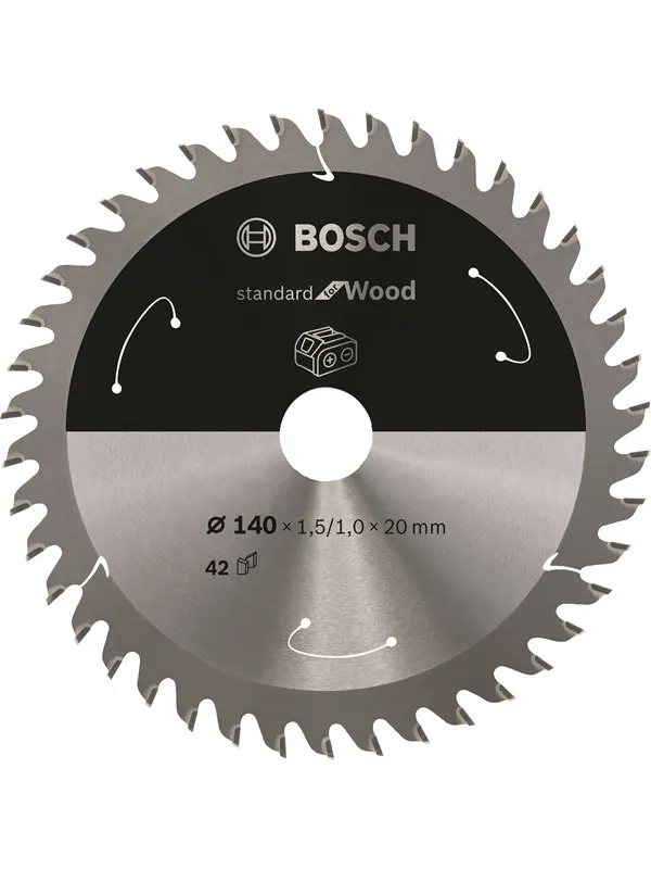 Bosch Standard for Wood-sirkelsagblad for batteridrevne sager 140x1,5/1x20 T42