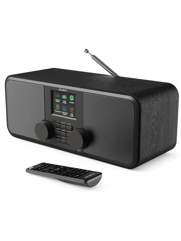 Majority Rostock DAB+/FM Internet Radio With Bluet - DAB+/FM - Stereo - Svart