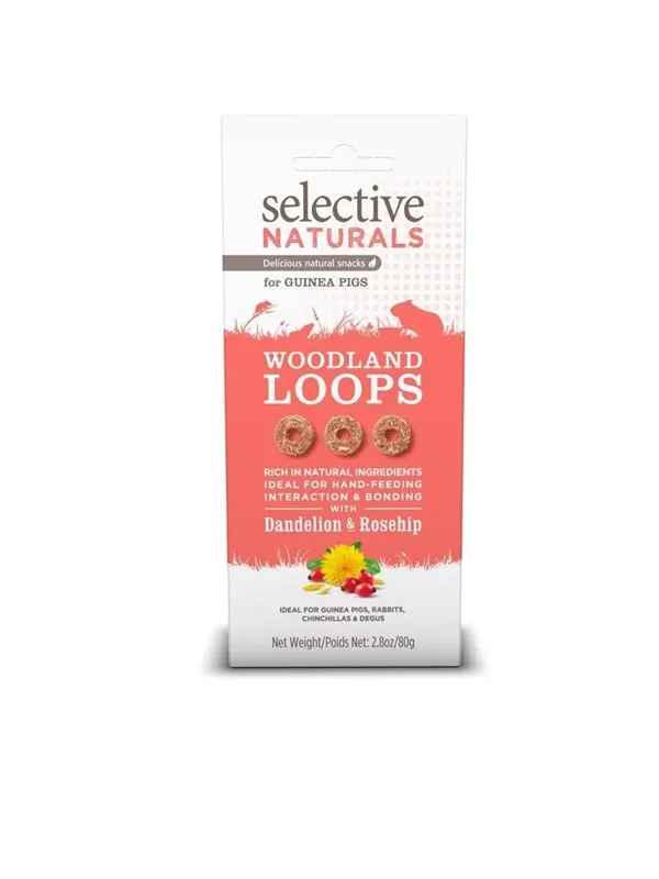 Science Selective Naturals Woodland Loops Guinea Pig & Rabbit Treats 80g
