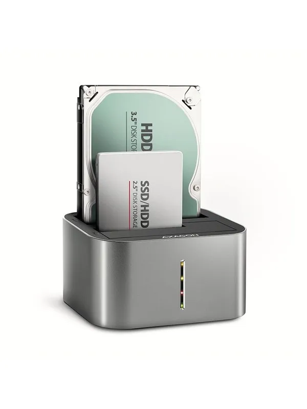 AXAGON Superpeed USB-C Dual HDD/SSD Dock with Clone Fuction