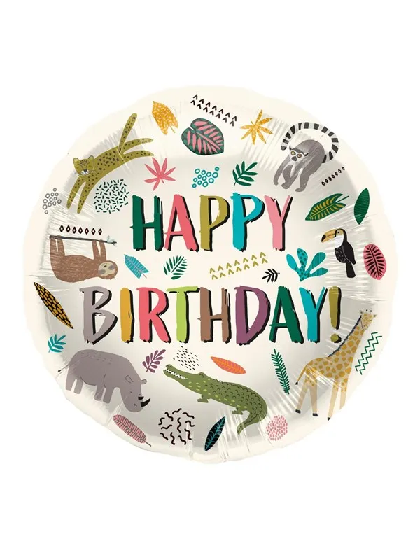 Folat BV Foil balloon Wild Animals 45cm