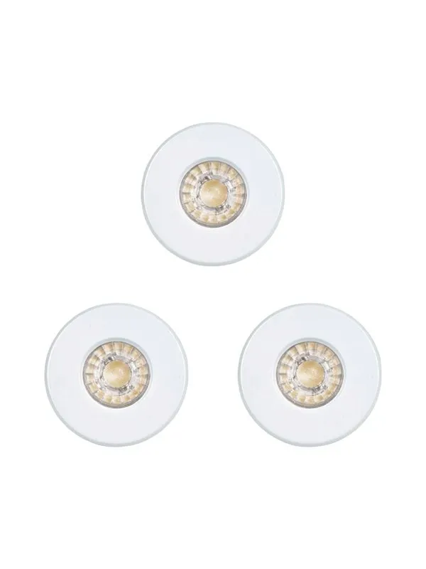 EGLO IGOA INNEBYGD. SETT IP44/IP20 3X3.3W Ø85 HVIT