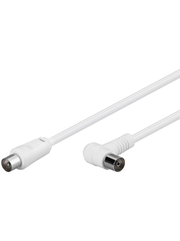 Pro Antenna cable White 2x90° - 2.5m