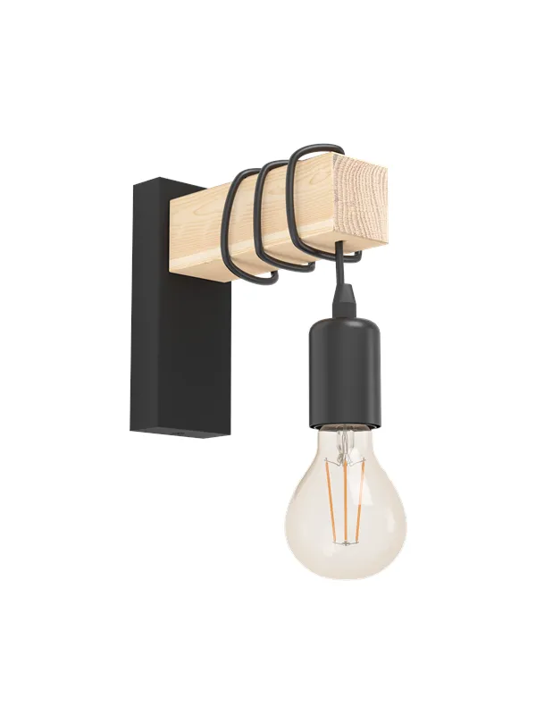 EGLO TOWNSHEND wall lamp black/brown