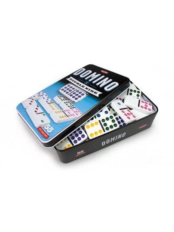 Tactic D9 domino in tin with window multi (ENG/PL/F)