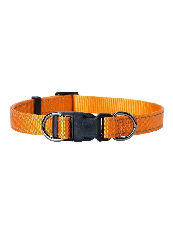 Dogman Nylon Hundehalsbånd Iris Oransje XL 25mmx38-66cm