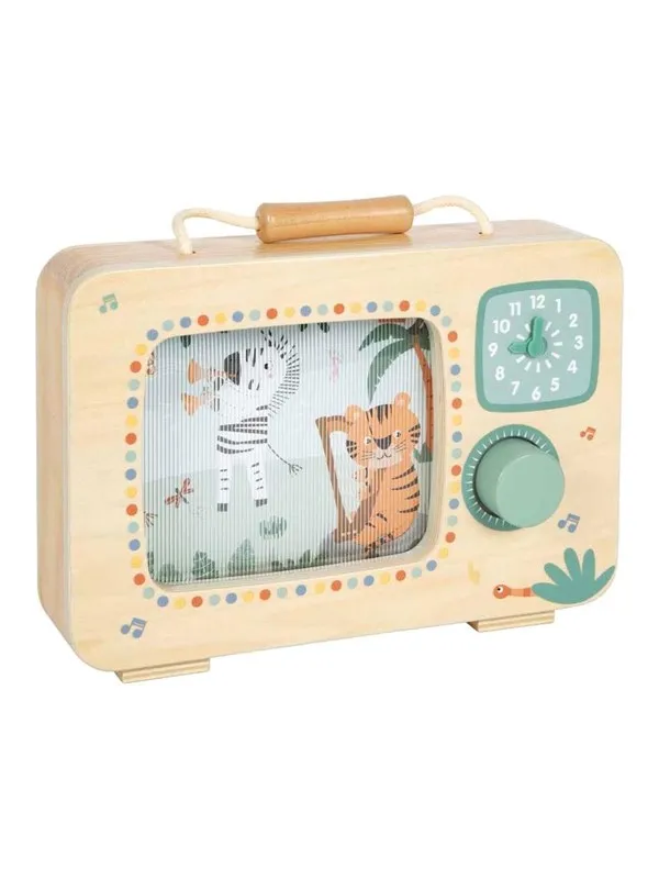 Small Foot - Wooden Television Music Box Safari FSC