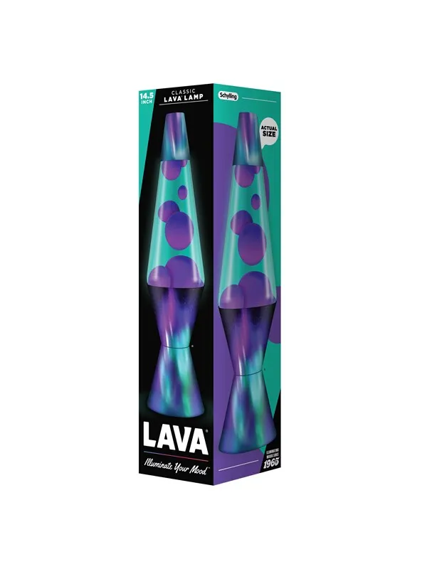 Lava Lamp 37cm Purple/Teal Aurora Borealis Base