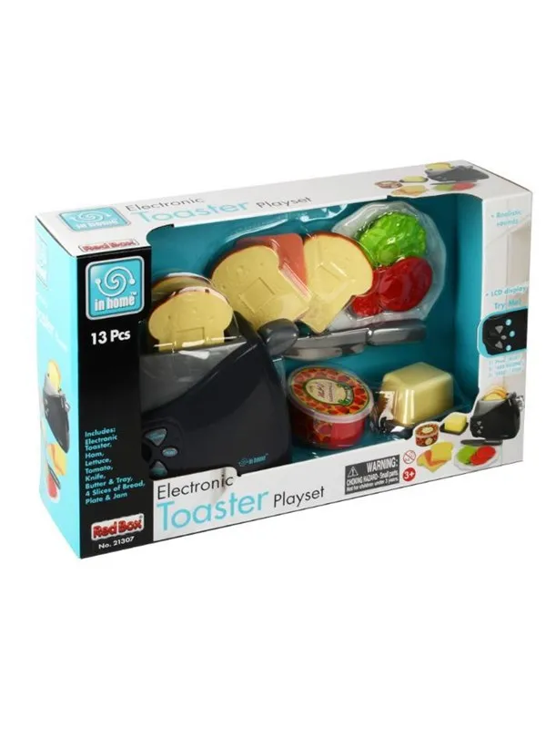 Red box Toaster m/lys & lyd 13 dele