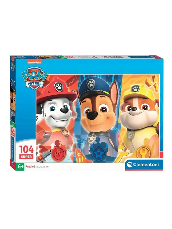 Clementoni Jigsaw Puzzle Super Color PAW Patrol Close Up 104 pcs. Gulv